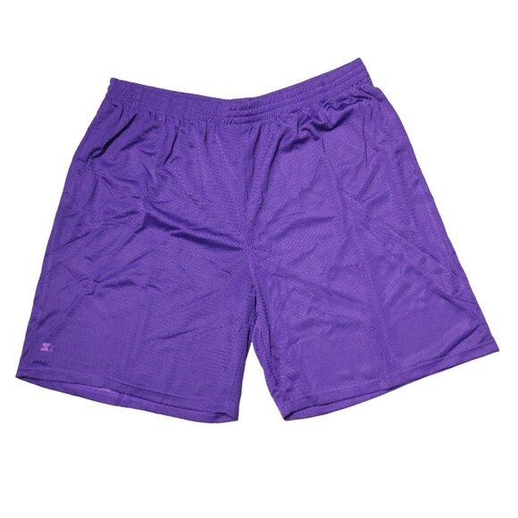 Set Of 2 Starter Mesh Basketball Shorts Men's Size 3XL Purple White Deadstock - Picture 11 of 16